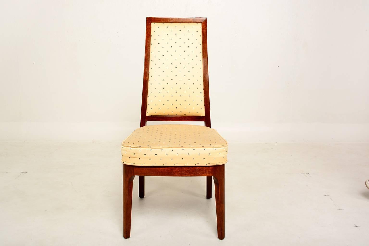 Set of Six Mid-Century Modern Solid Walnut Chairs 1