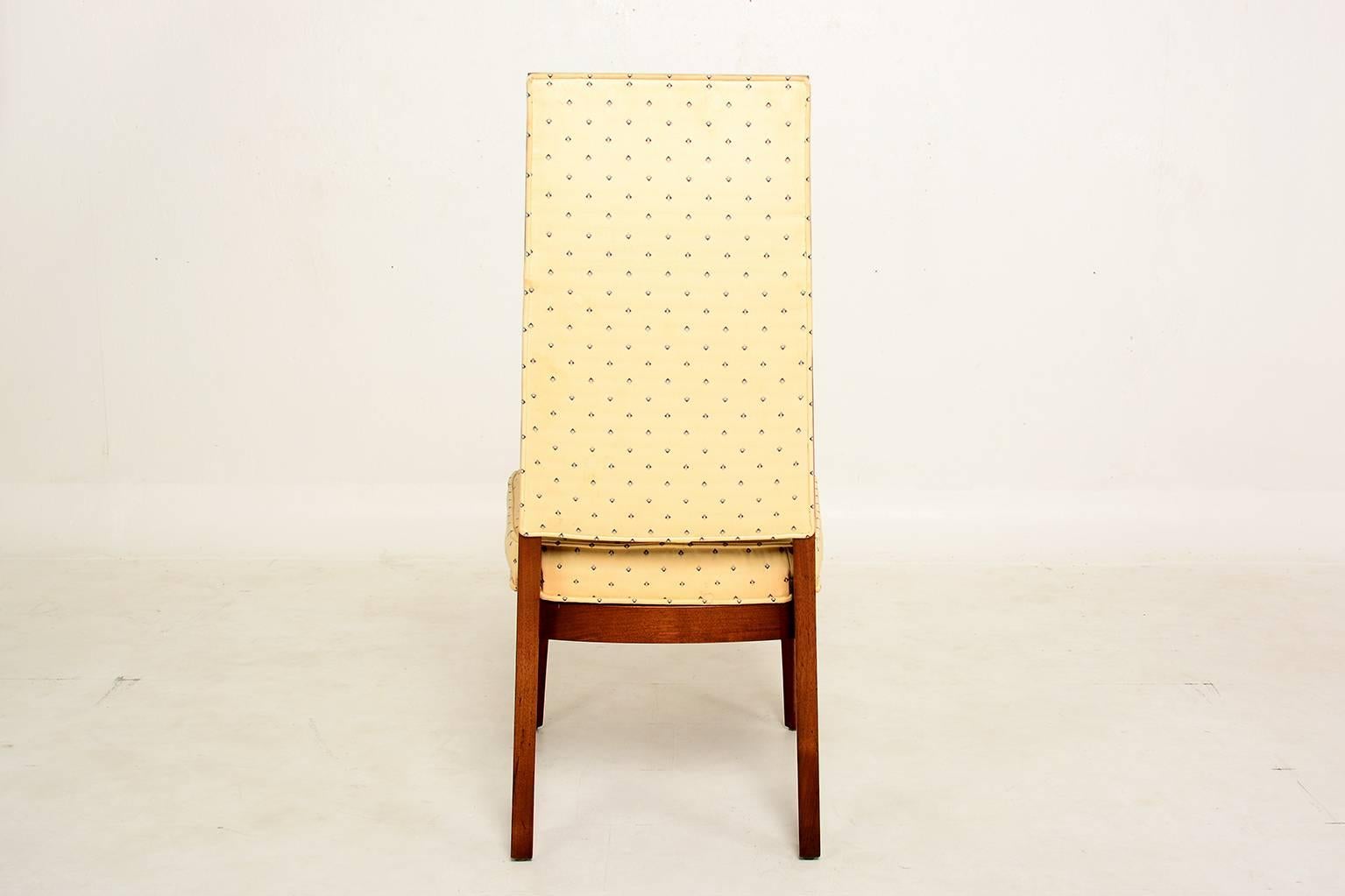 Set of Six Mid-Century Modern Solid Walnut Chairs 2
