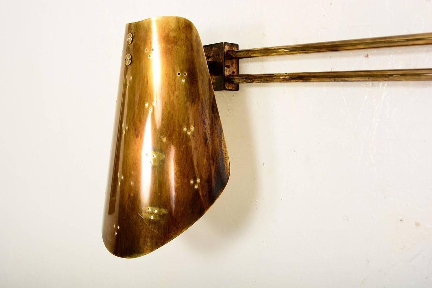 Brass Wall Double Sconce at 1stdibs