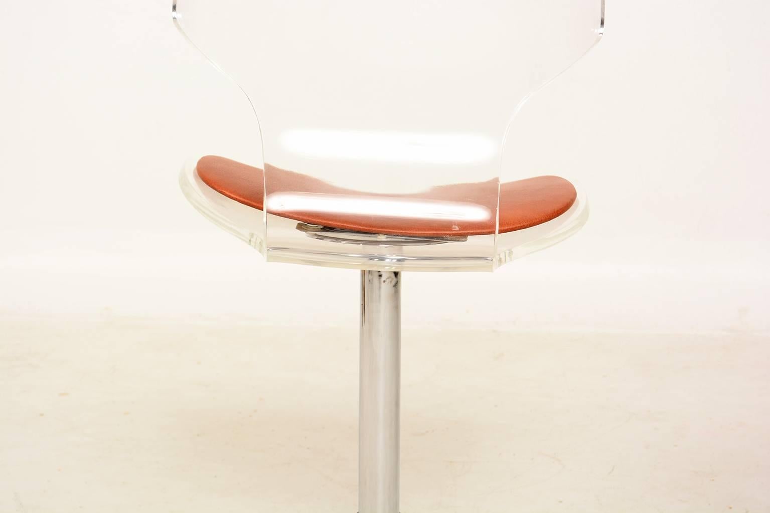 Mid-Century Modern Mid Century Modern Four Lucite Dining Chairs