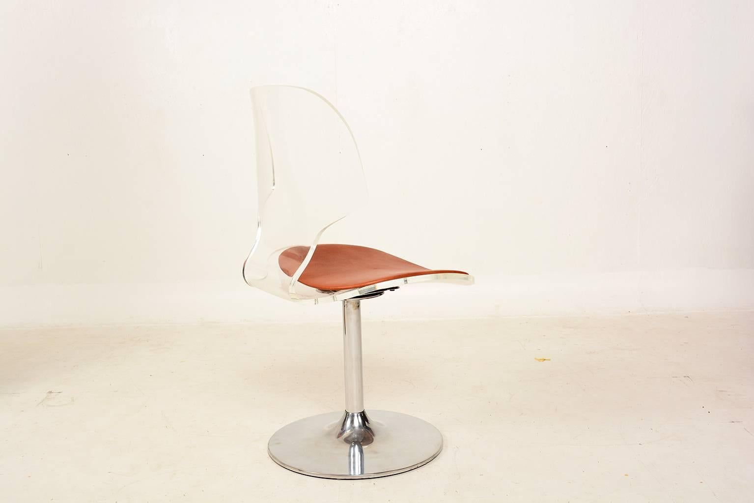 American Mid Century Modern Four Lucite Dining Chairs