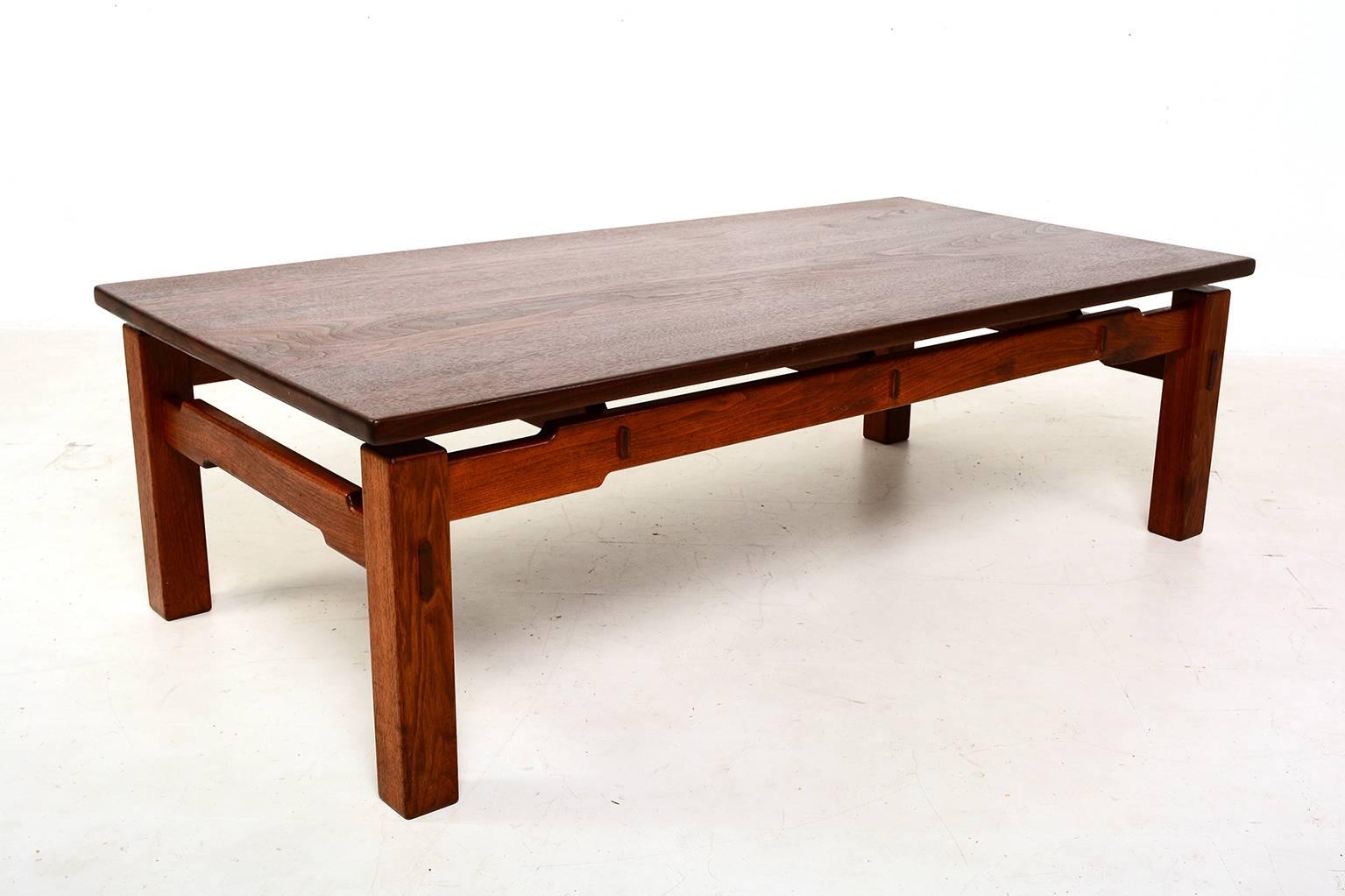 MId Century Modern Studio Solid Teak Coffee Table 1