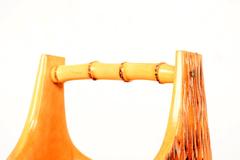 1950s Aldo Tura Ice Bucket for Macabo in Carved Wood and Bamboo, Midcentury