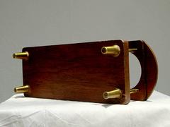 Bottle Holder Mahogany & Brass