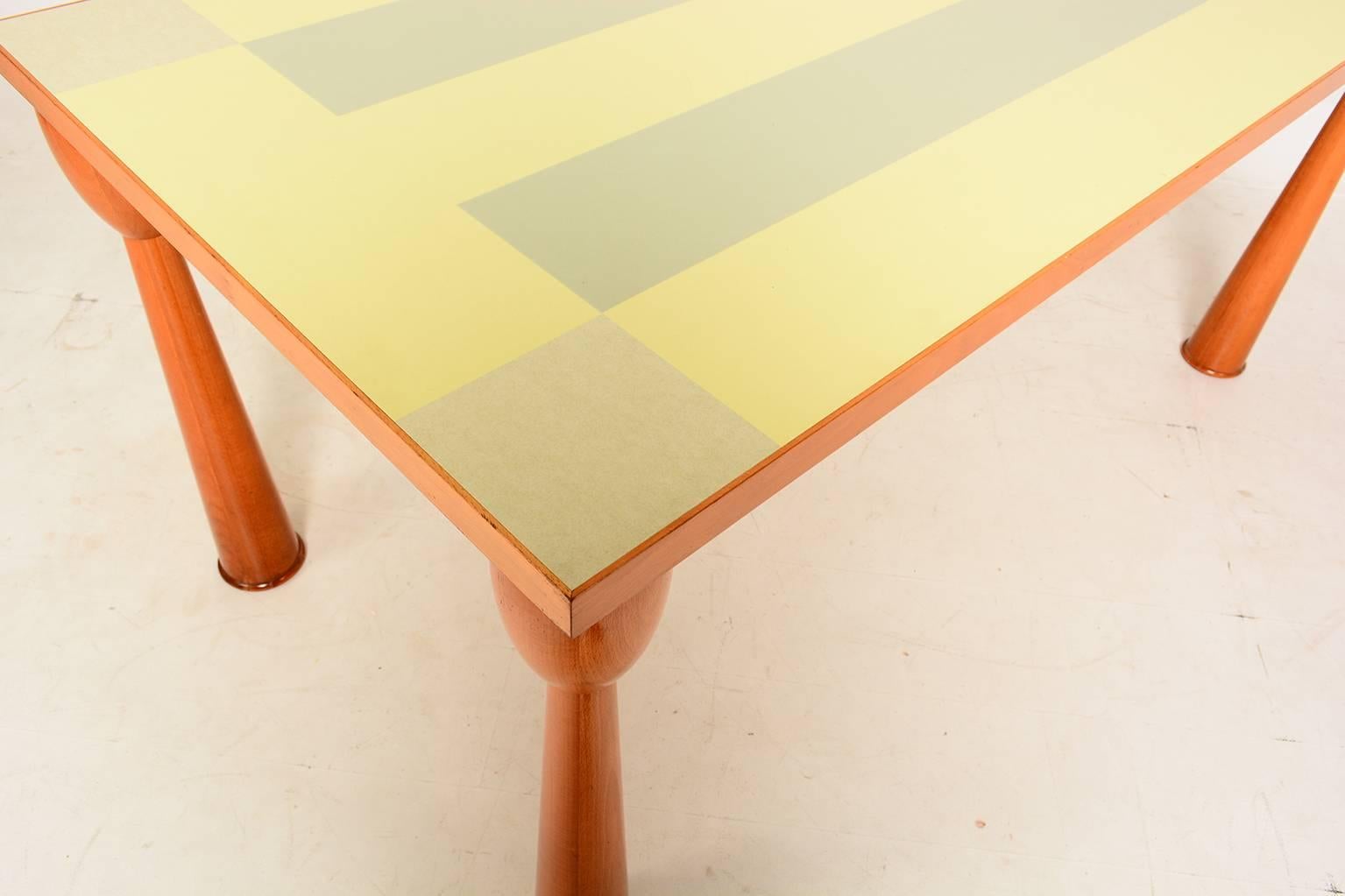 Mid Century Modern Italian Dining Table by Ettore Sottsass  for Zanota 1994 2