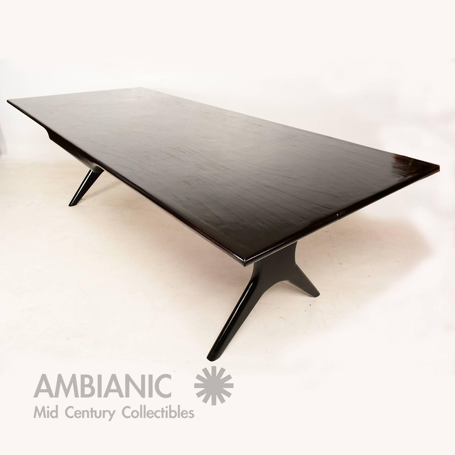 For your consideration a Mexican modernist dining table constructed with mahogany wood. 