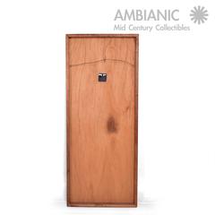 Danish Modern Teak and Tile Brutalist Wall Clock