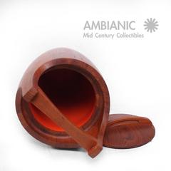 Jens Quistgaard for Dansk Danish Modern Ice Bucket Teak Early Ducks