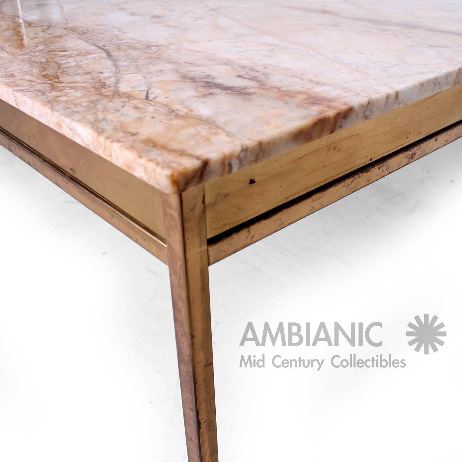 Marble and Bronze Dining Conference Table 1