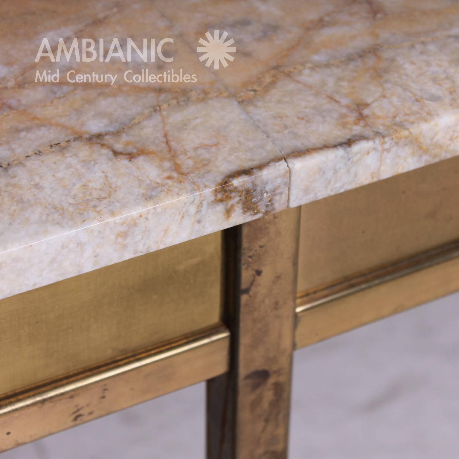 Marble and Bronze Dining Conference Table 2