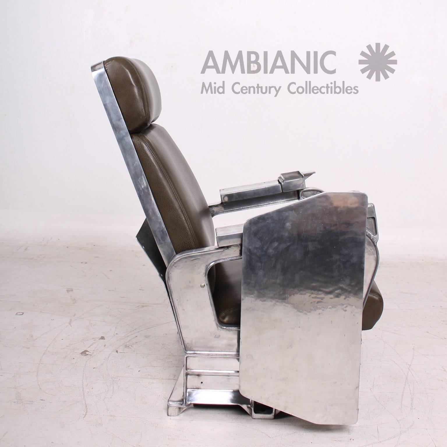 Mid-Century Modern Aluminum Airplane Chair 1