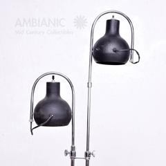 Mid-Century Modern Floor Lamp with Two Adjustable Shades