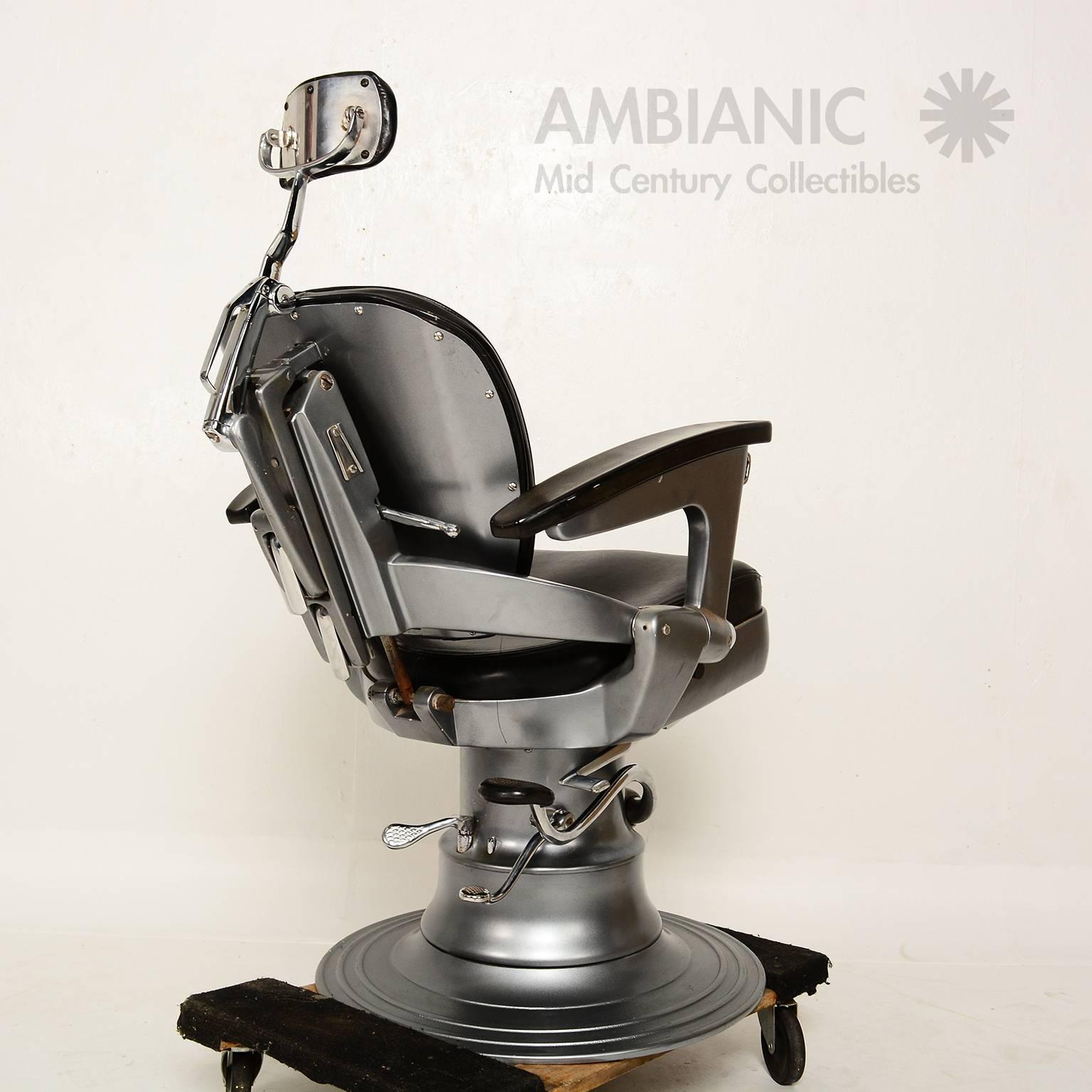 Bronze Ritter Art Deco Machine Age Barber Dentist Dental Chair