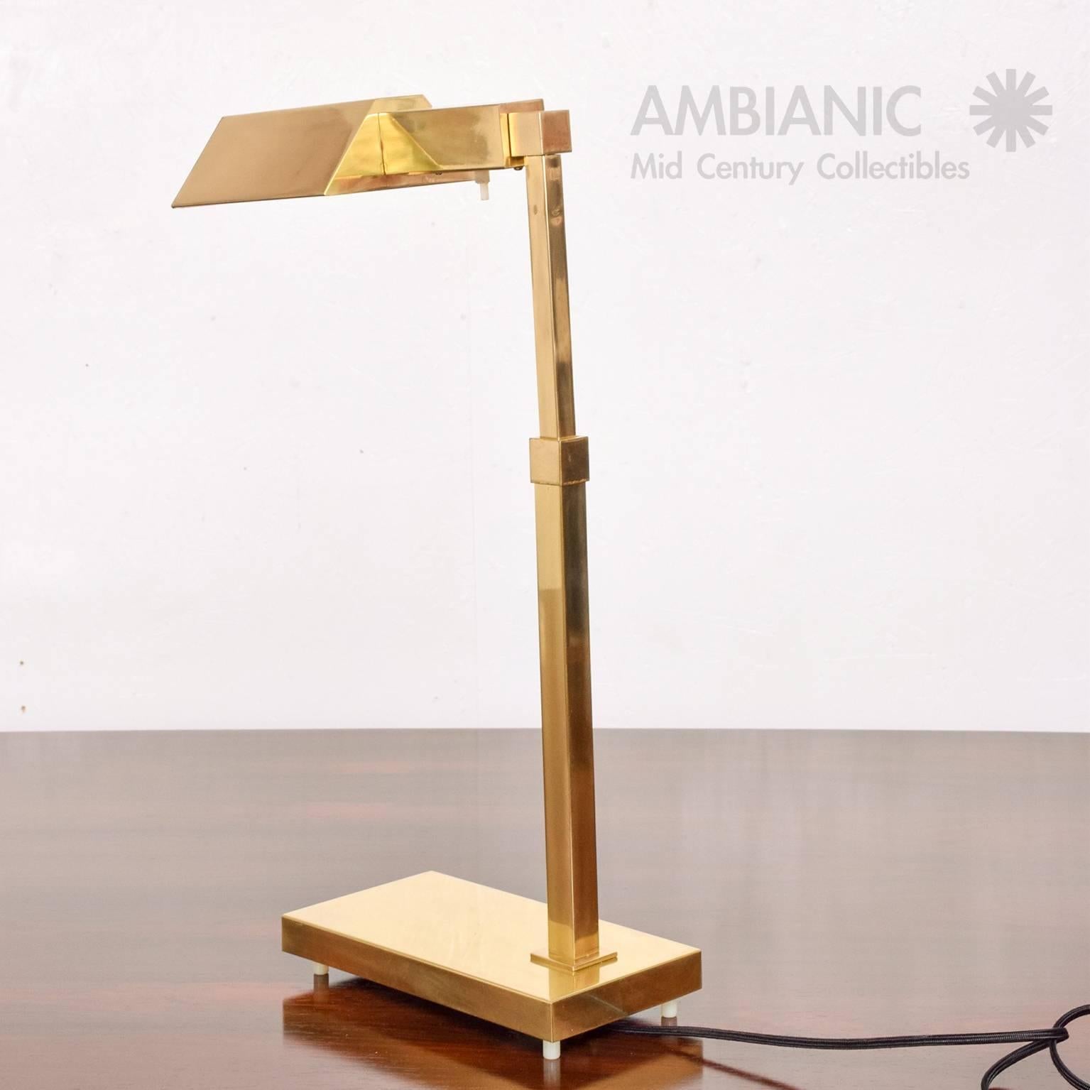 Late 20th Century Brass Table Desk Lamp Mid-Century Modern 