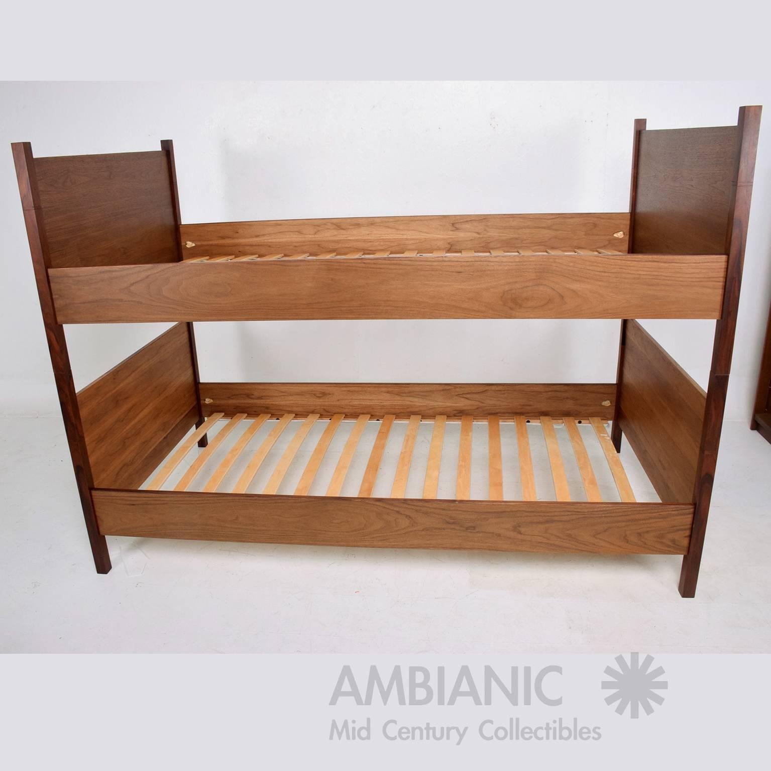 Walnut And Rosewood Bunkbeds Modern At 1stdibs