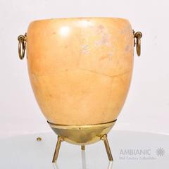 1950's Aldo Tura Goatskin and Brass Ice/Champagne Bucket. Mid Century
