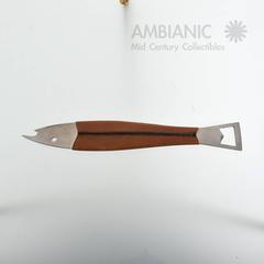 Mid-Century Fish Bottle Opener in Leather by Carl Auböck for Amboss Austria