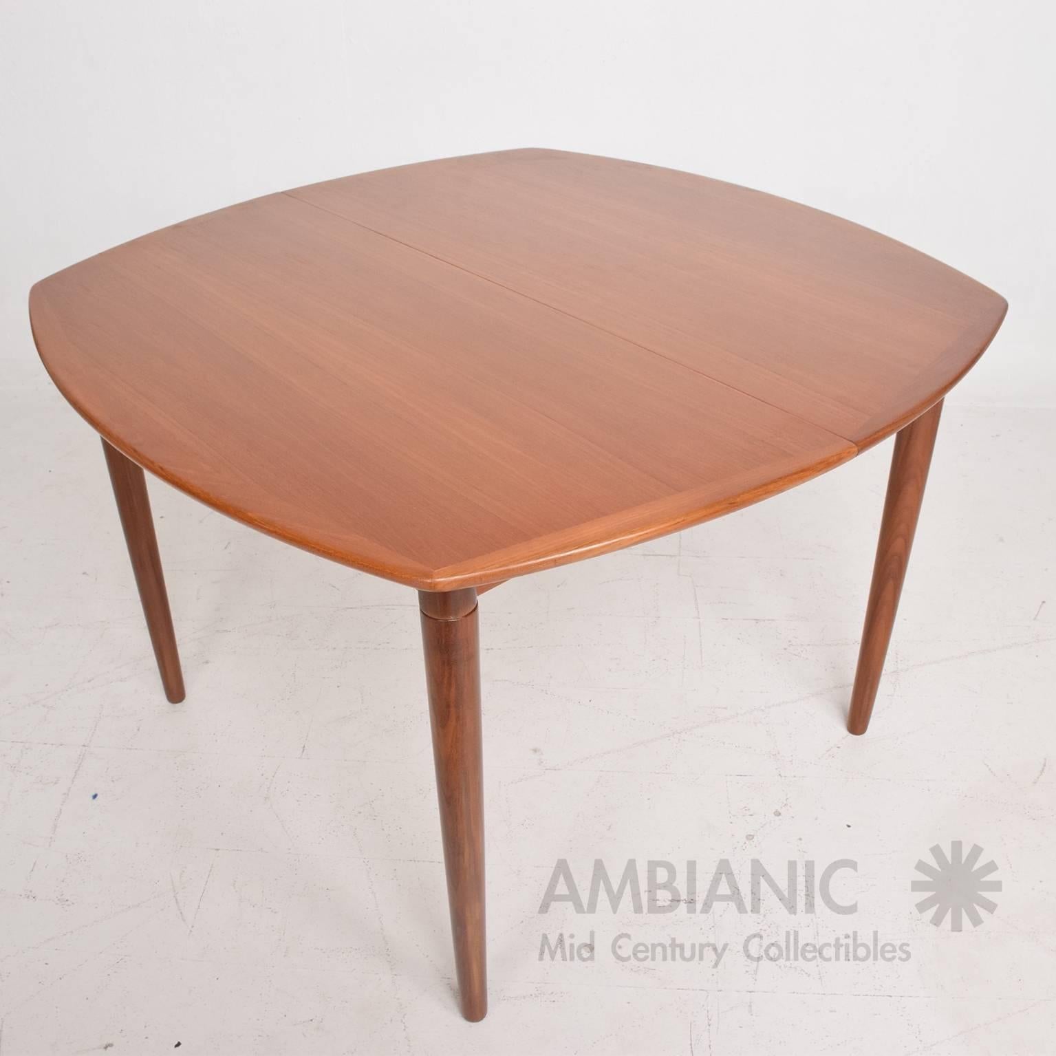 Mid-Century Modern Mid-Century Danish Modern Teak Dining Table with Two Extensions