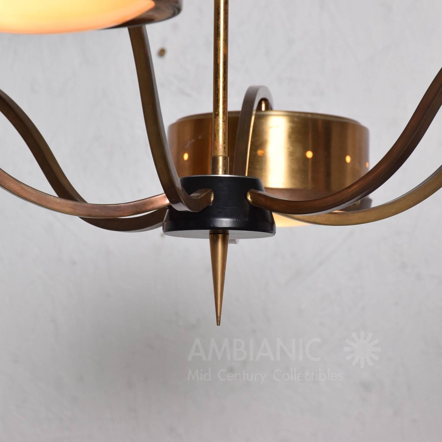Mid-20th Century Mid-Century Modern Sculptural Chandelier with Six Arms