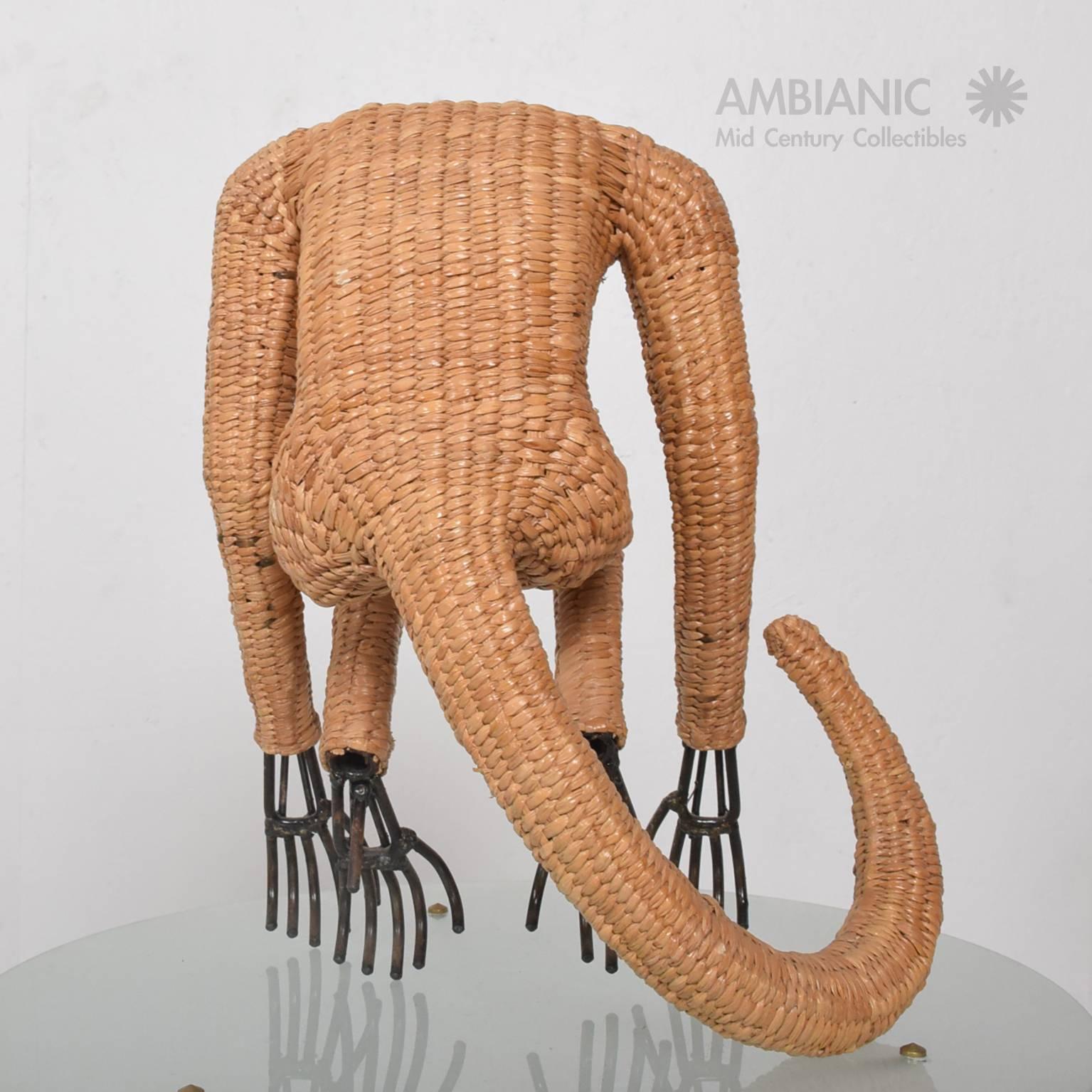 Mexican Mario Lopez Torres Wicker Monkey Sculpture