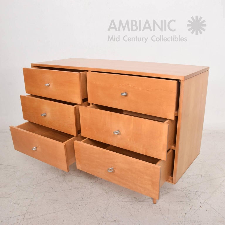 Solid Wood Paul Mccobb Double Dresser Mid Century Period Iconic American Solid Wood Paul Mccobb Double Dresser Mid Century Period Iconic Aluminum Pulls For