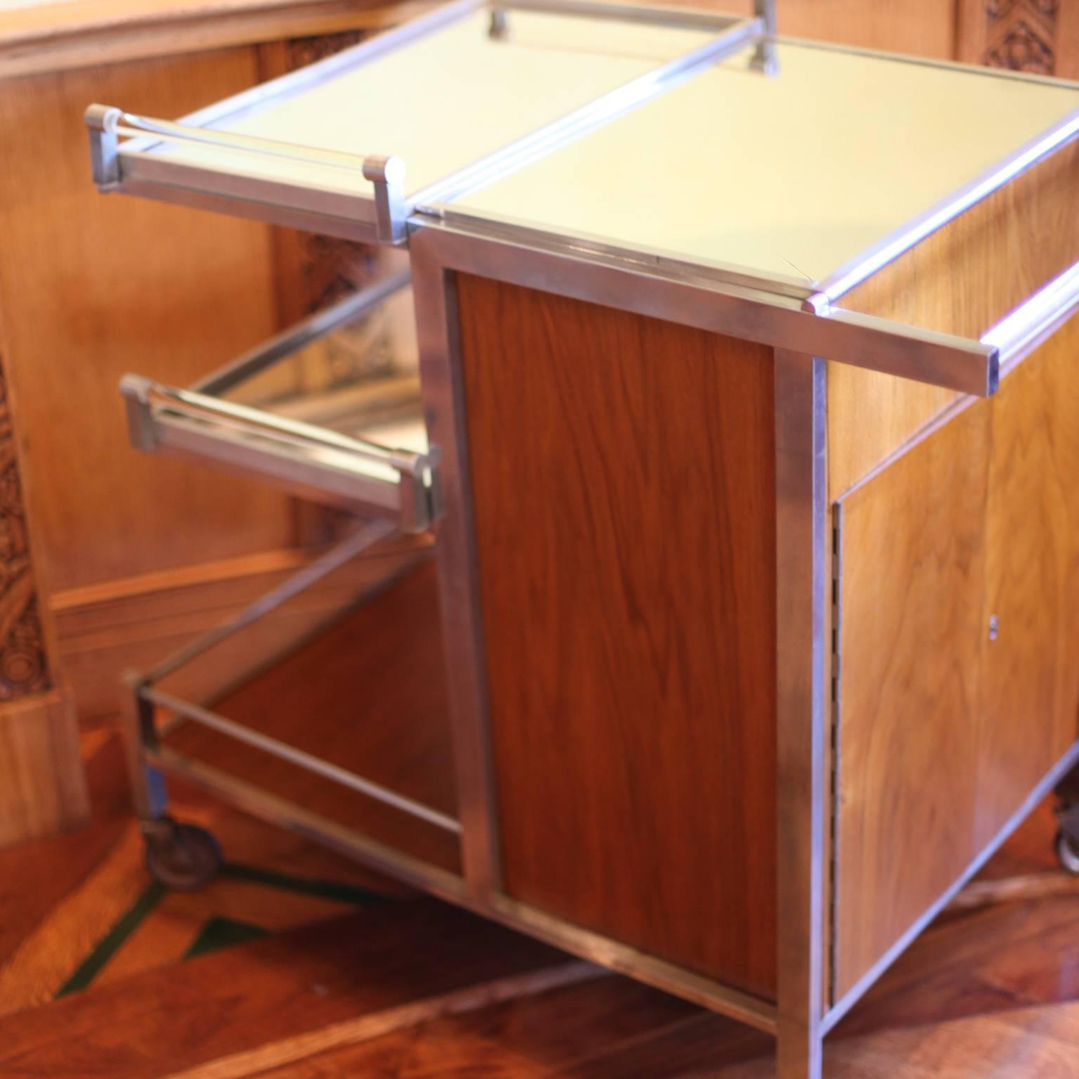 Dry Bar Service Cart by Jacques Adnet 2