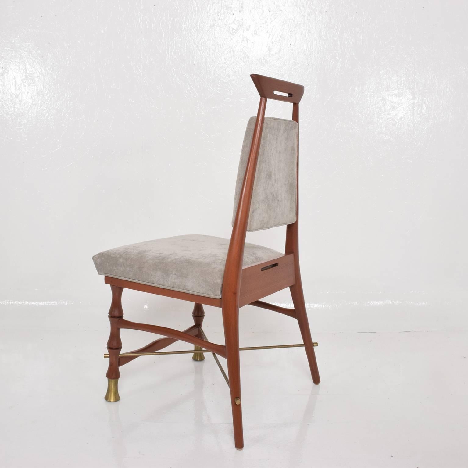 Mid-20th Century Set of Six Dining Chairs after Frank Kyle, Mexican Mid-Century Modern