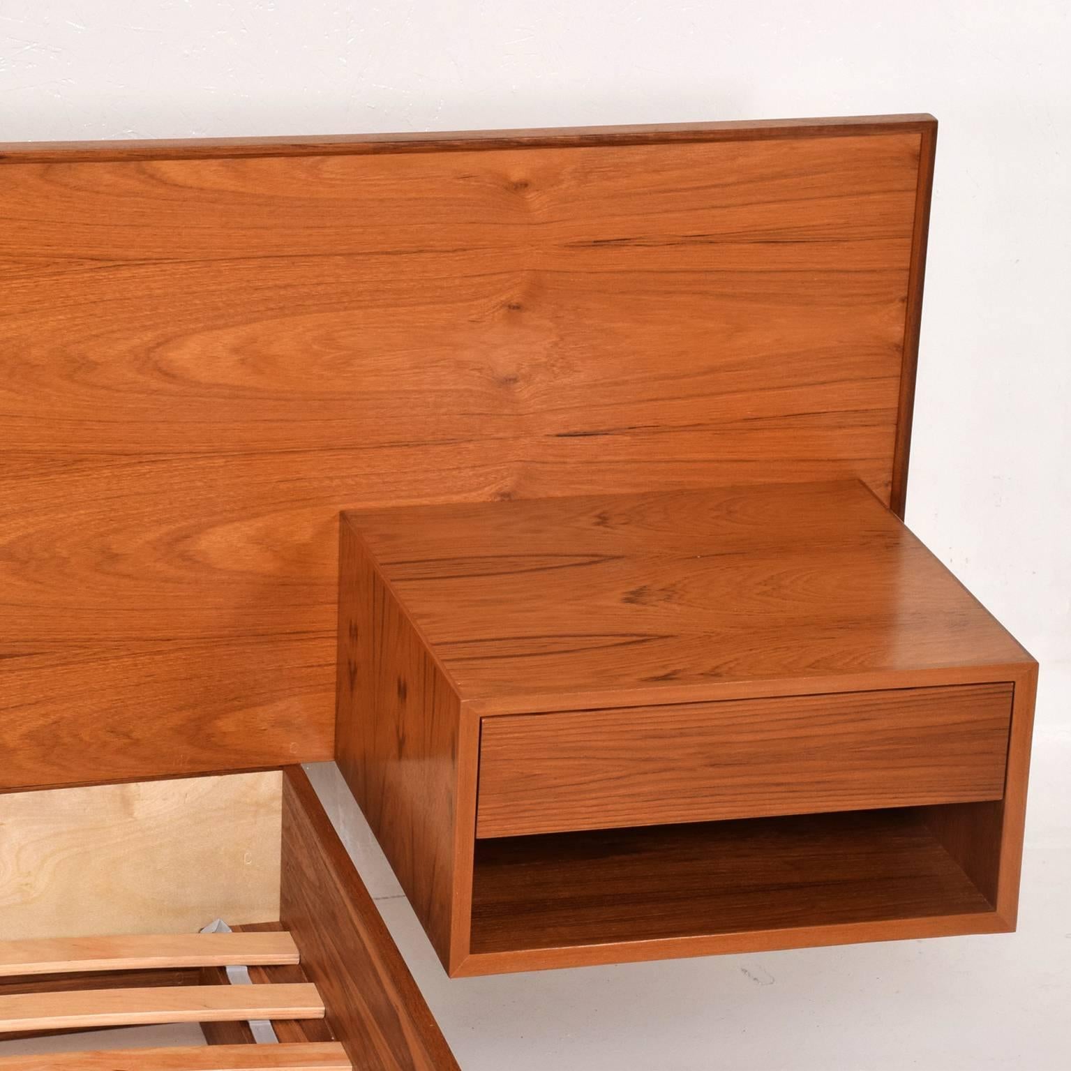 floating platform bed king