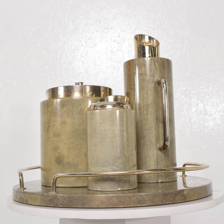 Mid Century Modern Aldo Tura Bar Set For At 1stdibs For Your Consideration A Modernist Bar Set By Aldo Tura Italy Circa 1960s
