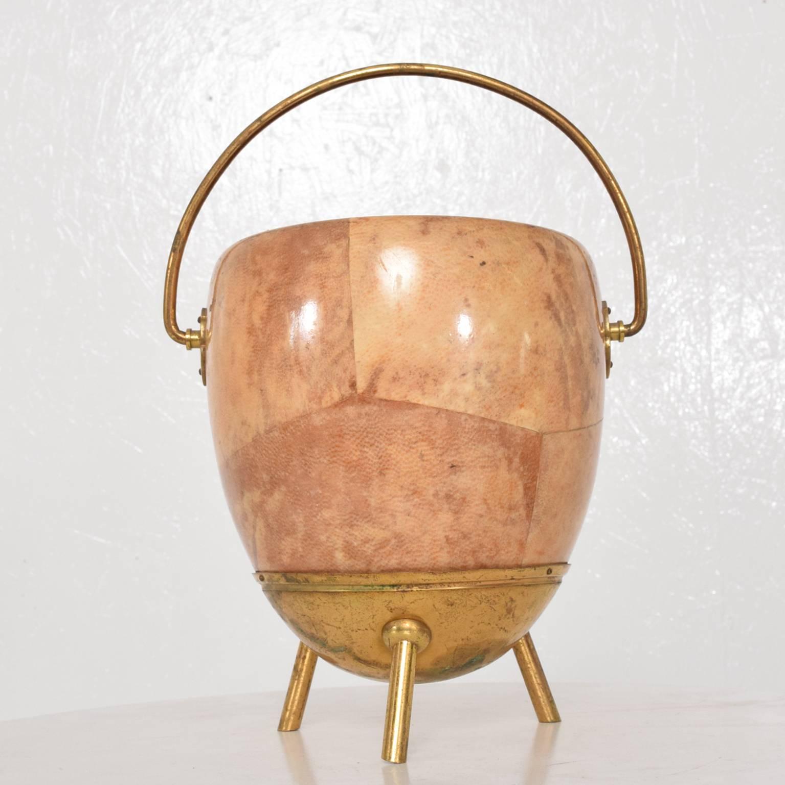 Italian Mid-Century Modern Aldo Tura Bucket Basket