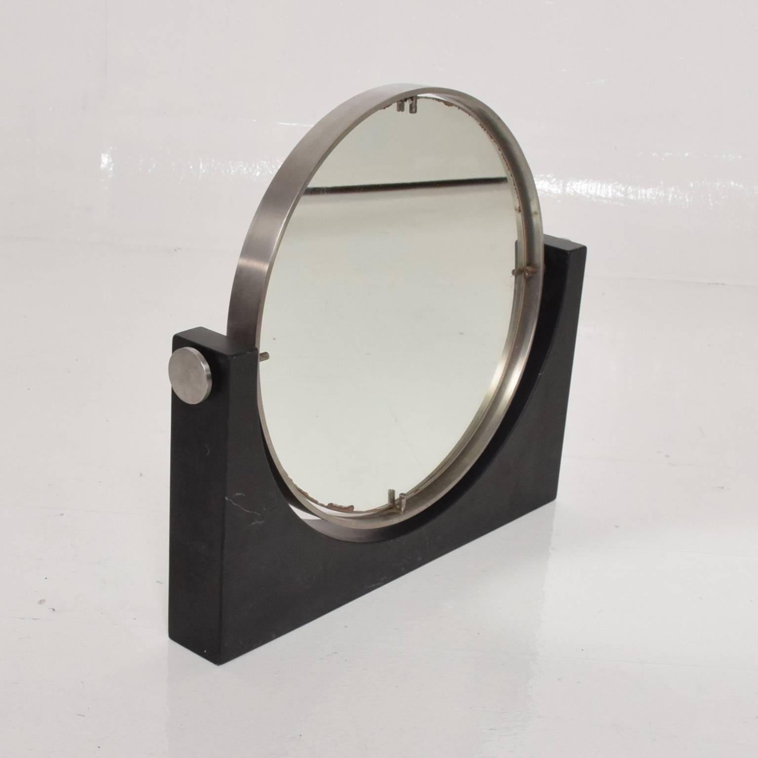 Mid-20th Century Mid-Century Modern Italian Table Mirror Black Marble