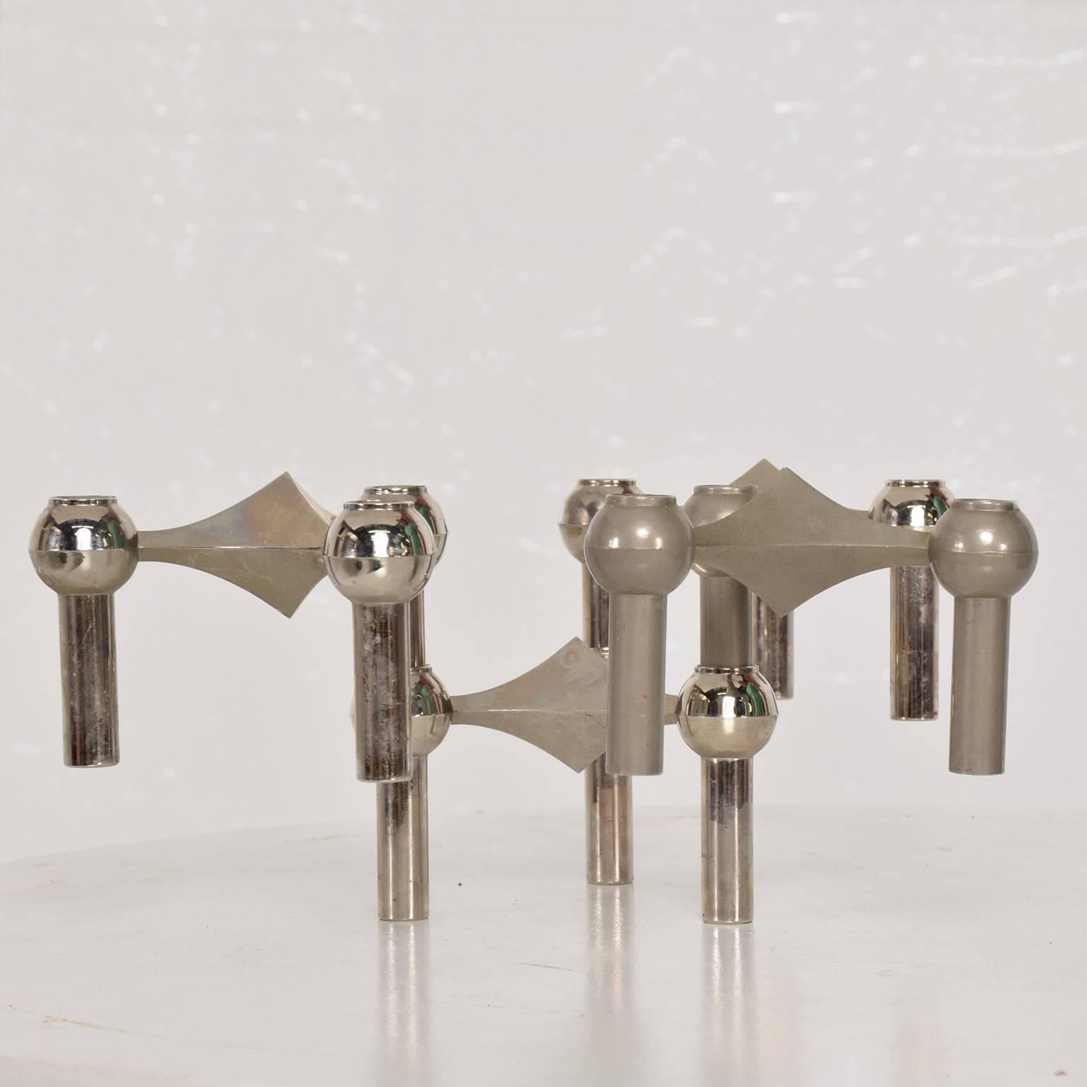 Mid-20th Century Set of Four Candleholders by Nagel and Stoffi
