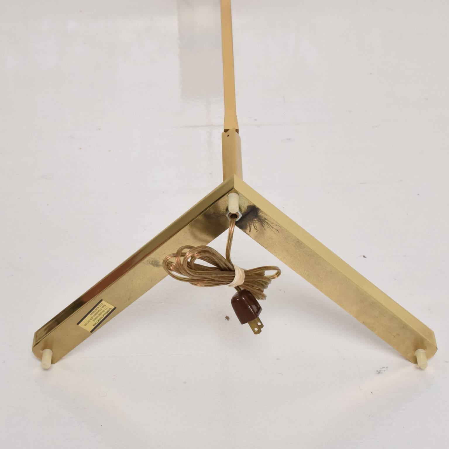 Mid-Century Modern Brass Floor Lamp by Casella 2