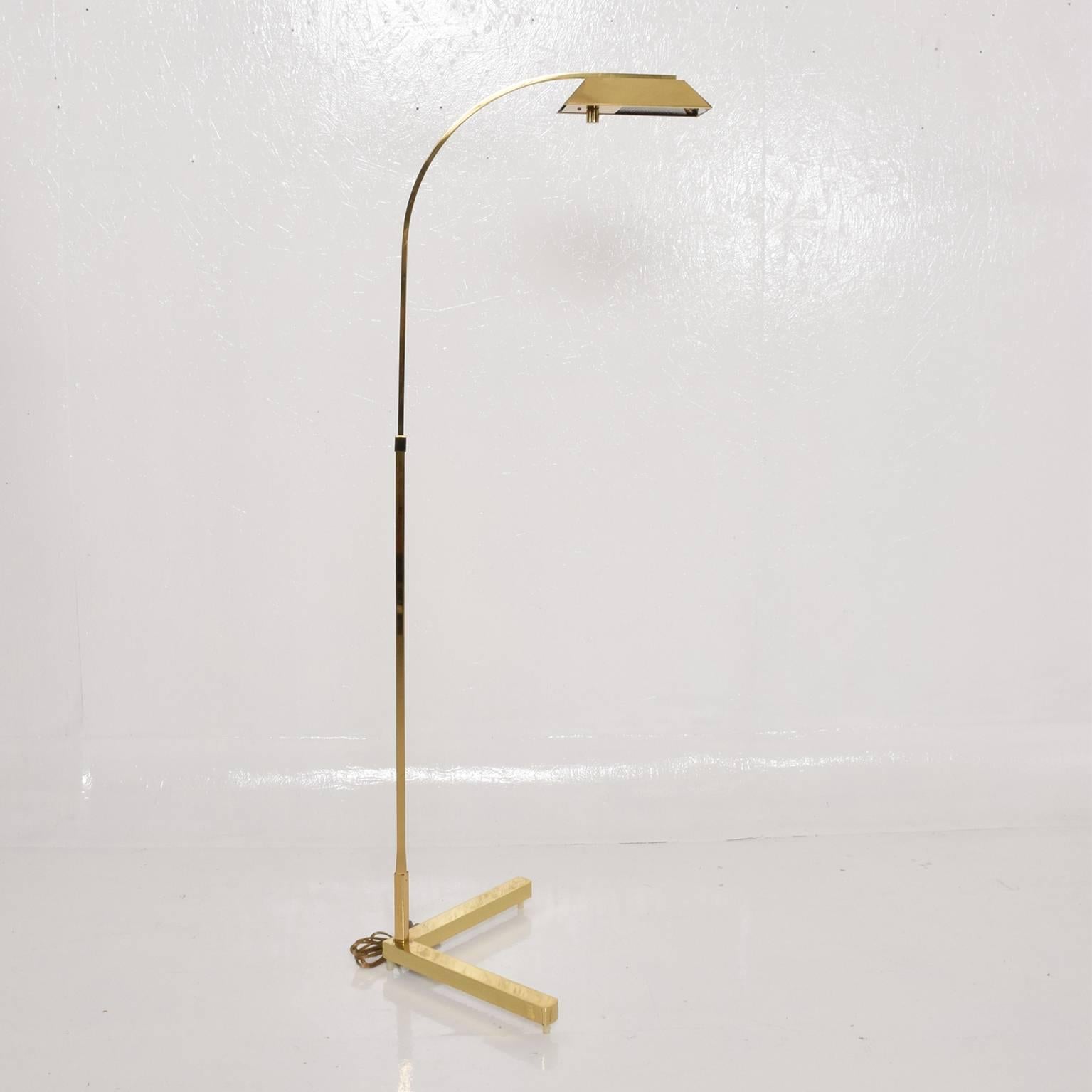 Late 20th Century Mid-Century Modern Brass Floor Lamp by Casella