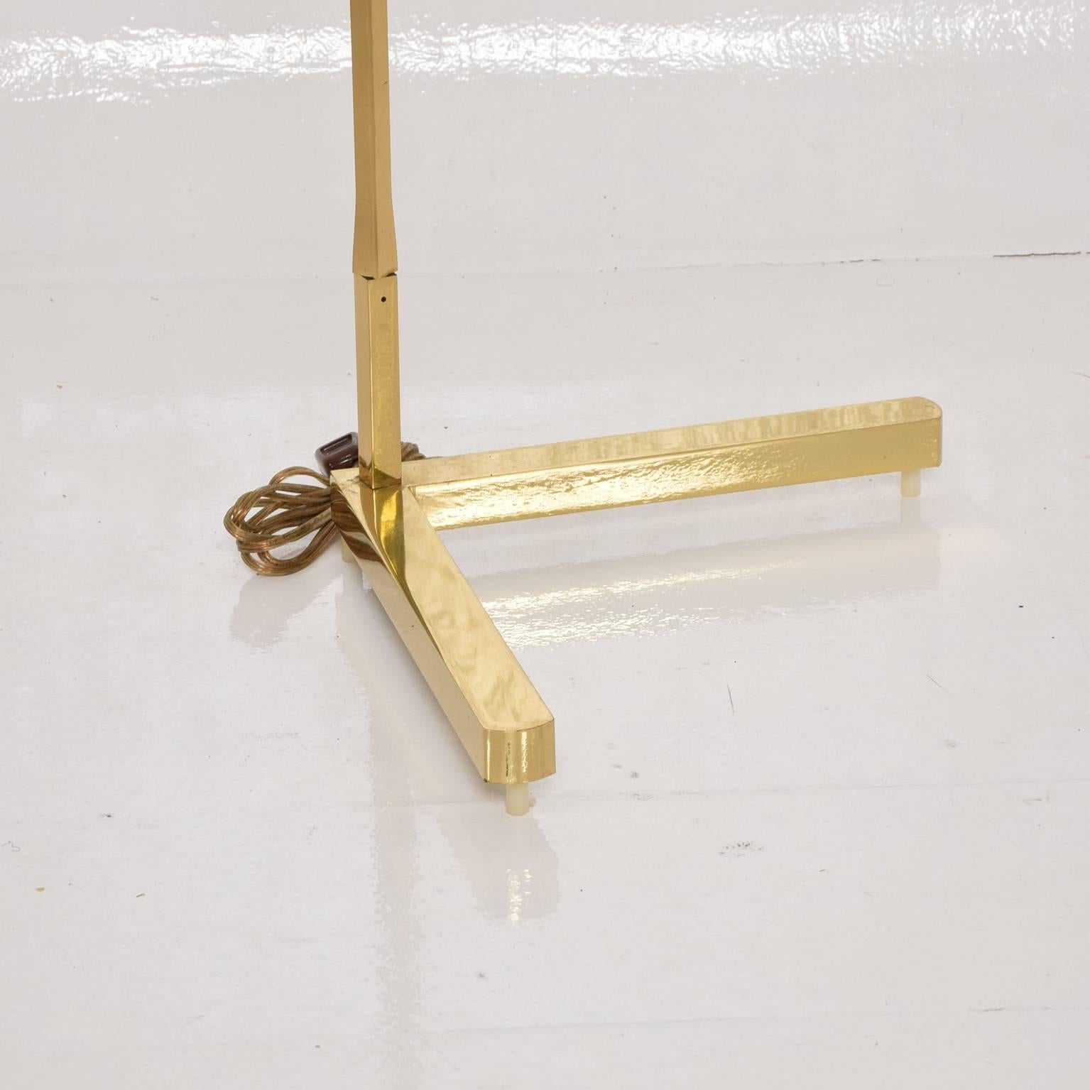 American Mid-Century Modern Brass Floor Lamp by Casella