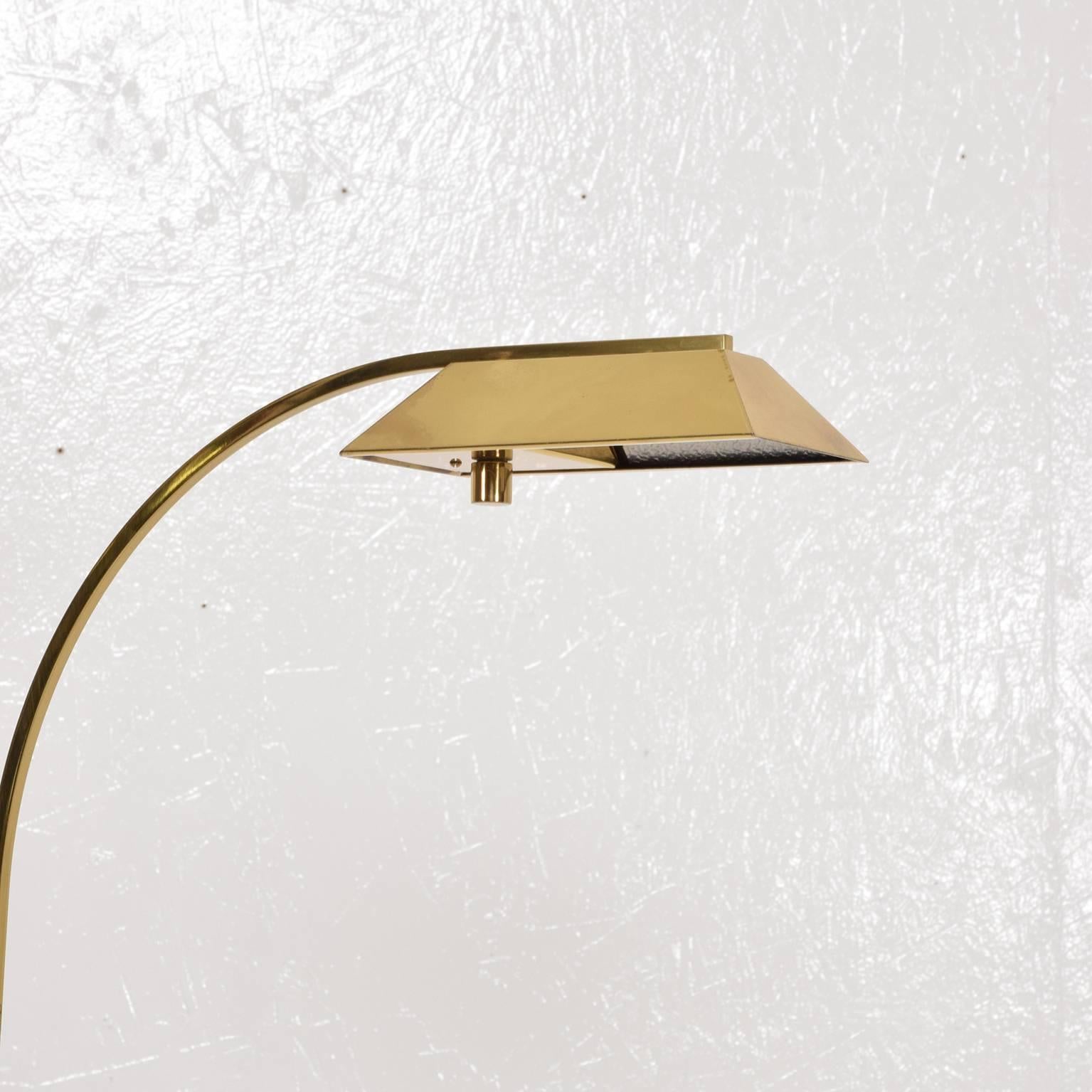 mid century modern brass floor lamp