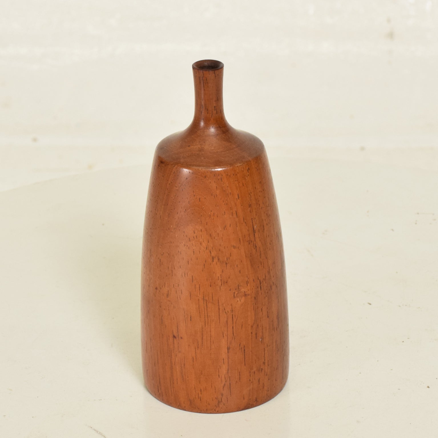 Mid Century Modern Rosewood Sculptural Decorative Vase By Osolnik