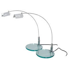 1990s Pair of Fontana Arte Table Lamps Model Falena by Alvaro Siza Italy