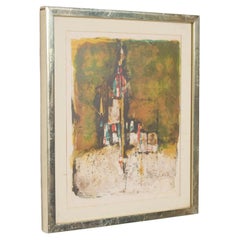 Lithographie de paysage abstrait d'art européen moderne et moderne des années 1960 de Johnny Friedlaender