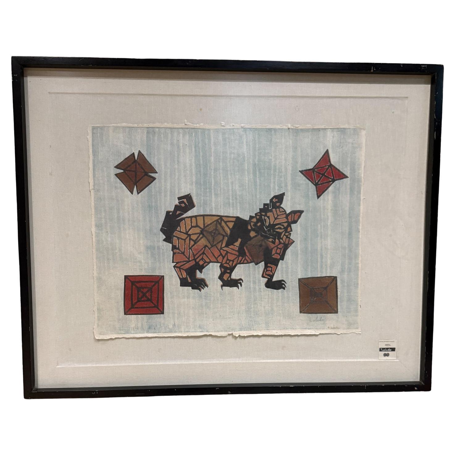 Arte Latino Francisco Toledo Gato Modernista Oaxaca, México