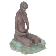 1970s Sculpture Nude Female in Cast Bronze by Mexican Sculptor