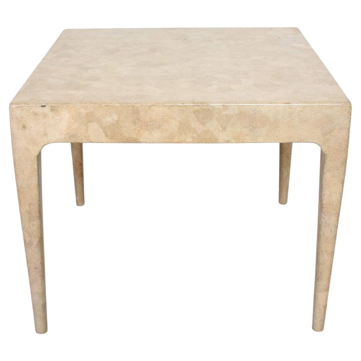 1970s Style Aldo Tura Exquisite Side Table Tessellated Stone  For Sale