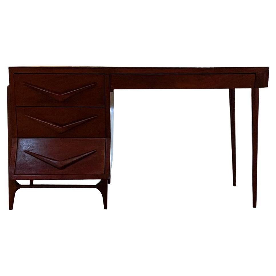 1950s Fabulous Floating Desk Mexican Mahogany  For Sale