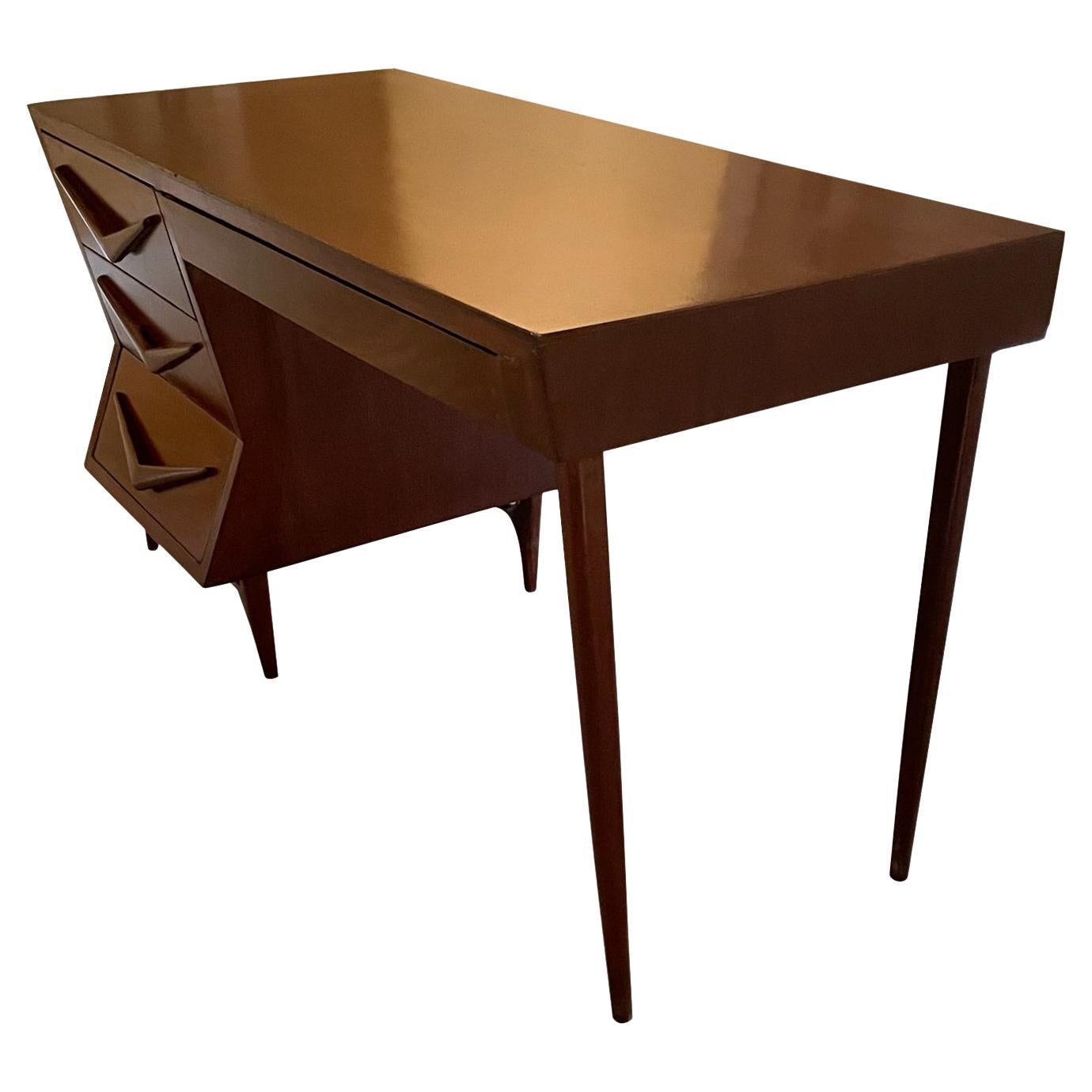 1950s Fabuloso Escritorio Flotante Caoba Mexicana en venta