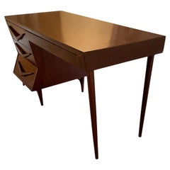 1950s Fabuloso Escritorio Flotante Caoba Mexicana