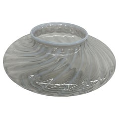 Vintage Pretty Swirled Decorative Glass Vase Style of Murano 1960s