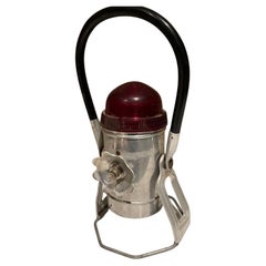 Retro 1950s Red Camp Lantern Hanging Railroad Lamp Handilite Co Sturgeon Bay WI