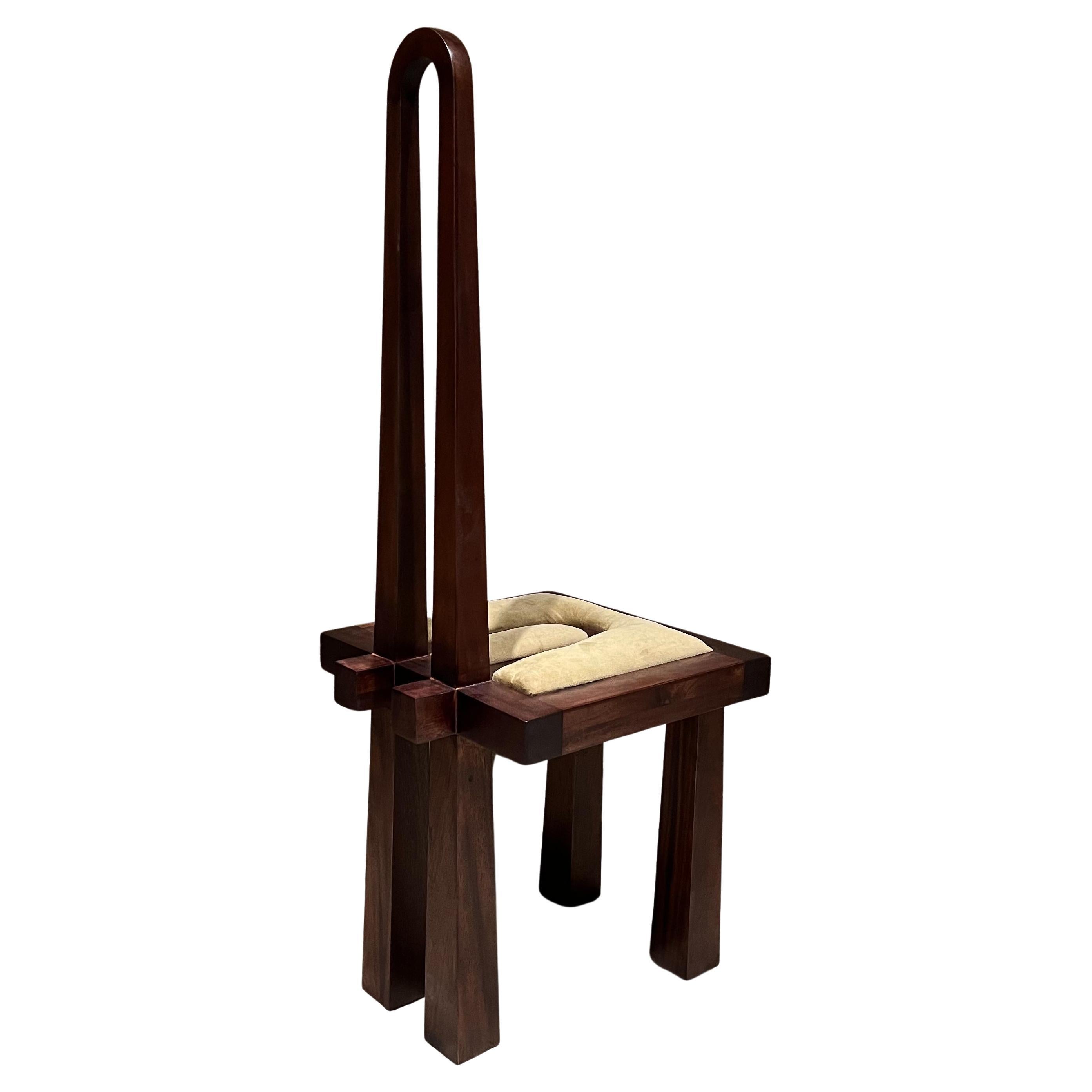 1970s Ten Tall Dining Chairs Exquisite Mahogany Mexican Modern Restored For Sale