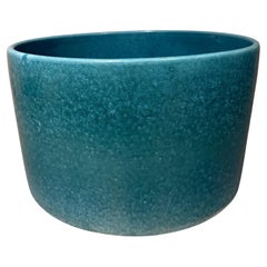 Architectural Pottery Planter, Aqua Green, California, 1960s, 13.75” Gainey Era