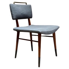 Arturo Pani Custom Dining Chairs Set Eight Mahogany Bronze Mexico City 1960s